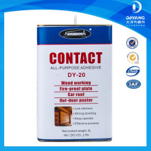 Permanent bonding spray adhesive for building decoration